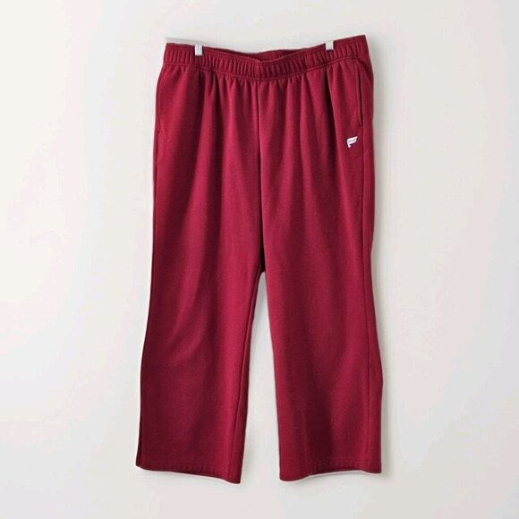 Fabletics Sweatpants Women 2X Red Pockets Fleece Inside FB5732 Active Athleisure - Picture 1 of 16